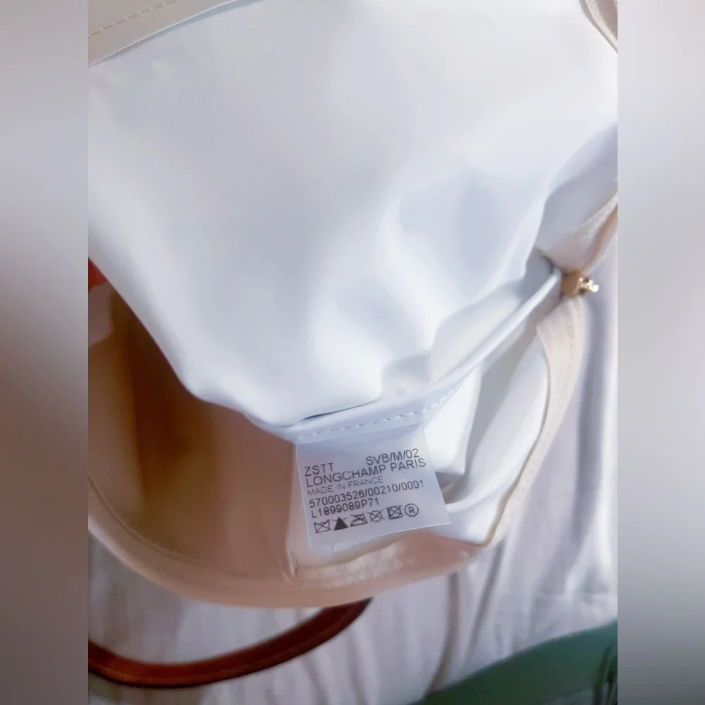 Longchamp Le Pliage large tote bag paper white color - Picture 9 of 11